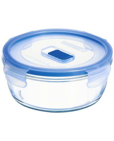 Boîte Ronde avec Couvercle Hermétique Bleu Pure Box Active 92 cl - LUMINARC Boîte Ronde avec Couvercle Hermétique Bleu Pure Box Active 92 cl - LUMINARC