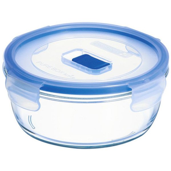 Boîte Ronde avec Couvercle Hermétique Bleu Pure Box Active 92 cl - LUMINARC Boîte Ronde avec Couvercle Hermétique Bleu Pure Box Active 92 cl - LUMINARC