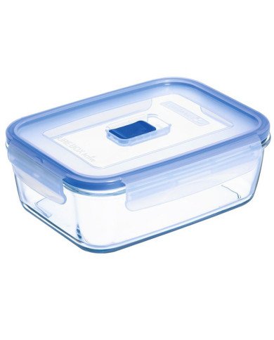 Boîte de Conservation Hermétique avec Couvercle Bleu Pure Box Active 1.2L - LUMINARC Boîte de Conservation Hermétique avec Couvercle Bleu Pure Box Active 1.2L - LUMINARC