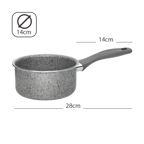 Casserole Ø 14cm Granite - WINOX Casserole Ø 14cm Granite - WINOX