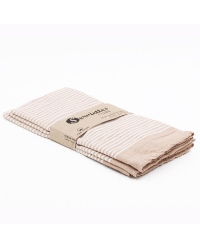 Lot De 3 Serviette De Table 40X60cm En Coton