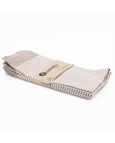 Lot De 3 Serviette De Table 40X60cm En Coton