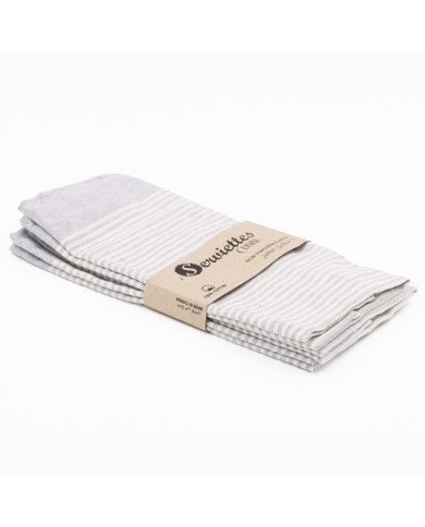 Lot De 3 Serviette De Table 40X60cm En Coton