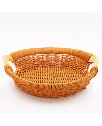 Corbeille à Pain Ovale en Osier avec Anse 33x25cm Corbeille à Pain Ovale en Osier avec Anse 33x25cm