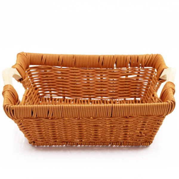 Corbeille à Pain Carré en Osier avec Anse30x22cm Corbeille à Pain Carré en Osier avec Anse30x22cm