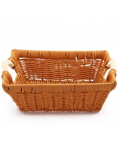 Corbielle à Pain Carre en osier avec Anse 29x29cm Corbielle à Pain Carre en osier avec Anse 29x29cm