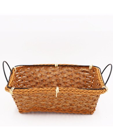 Corbeille à Pain Rectangulaire en Osier 28X23cm Corbeille à Pain Rectangulaire en Osier 28X23cm