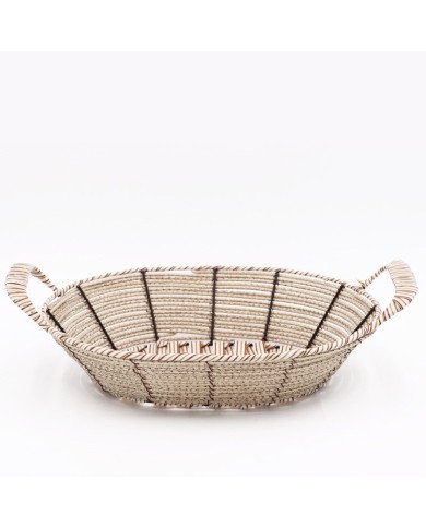 Corbeille à Pain en Osier Ovale avec Anse 30cm x 24cm