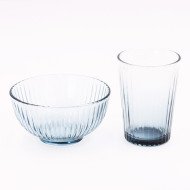 Coffret De 1 Bol Avec 1 Verre à Eau Fumé