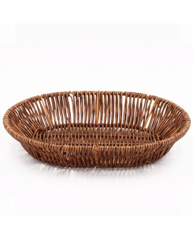 Corbeille à Pain Ovale avec Anse en Osier 29X24cm Corbeille à Pain Ovale avec Anse en Osier 29X24cm