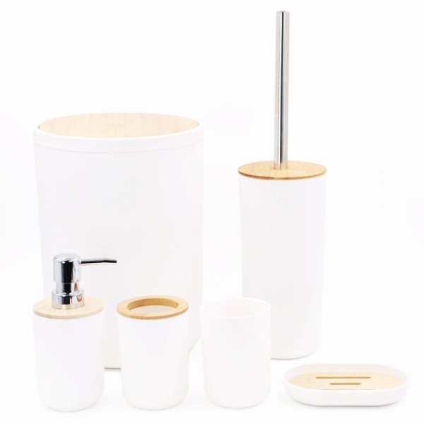 Ensemble De Salle De Bain 6 Pièces En Bamboo Ensemble De Salle De Bain 6 Pièces En Bamboo