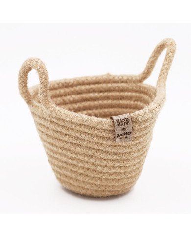 Mini Couffin en Corde Ø 9cmx18cm Mini Couffin en Corde Ø 9cmx18cm