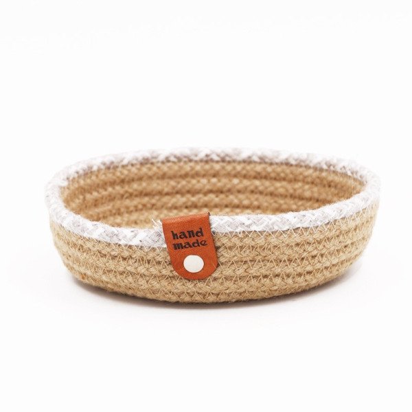 Corbeille à Pain Rond avec Contour en Corde 15cm Corbeille à Pain Rond avec Contour en Corde 15cm