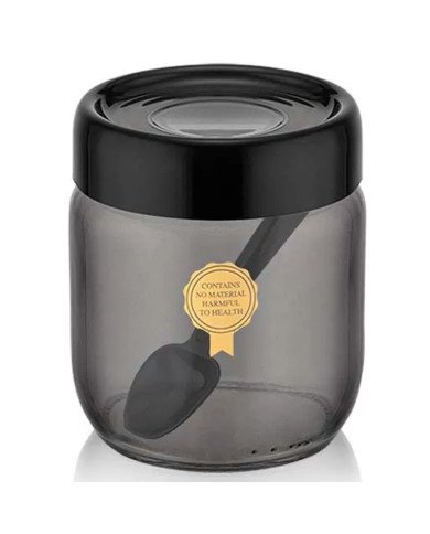 Bocal en Verre Perle Noire 425cc -QLUX Bocal en Verre Perle Noire 425cc -QLUX
