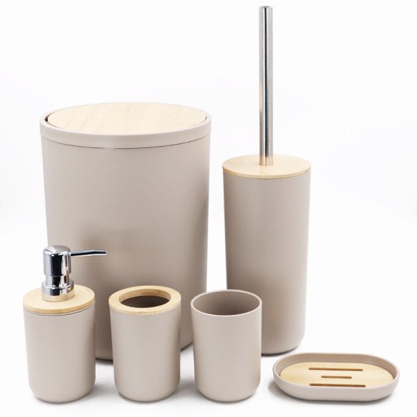 Ensemble De Salle De Bain 6 Pièces En Bamboo Ensemble De Salle De Bain 6 Pièces En Bamboo