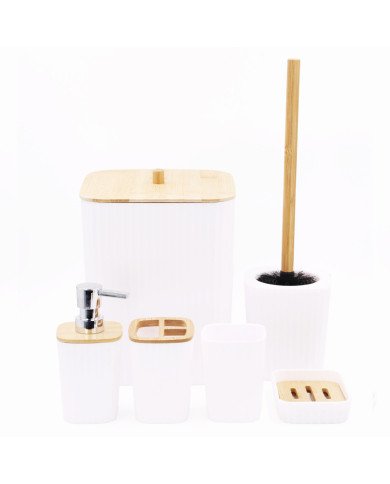Ensemble De Salle De Bain 6 Pièces En Bamboo Ensemble De Salle De Bain 6 Pièces En Bamboo