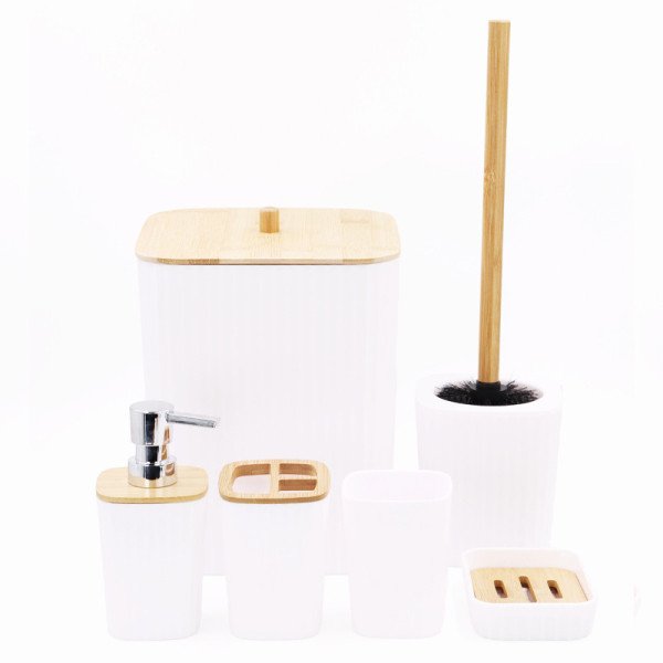 Ensemble De Salle De Bain 6 Pièces En Bamboo Ensemble De Salle De Bain 6 Pièces En Bamboo