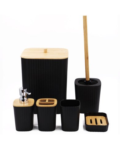 Ensemble De Salle De Bain 6 Pièces En Bamboo Ensemble De Salle De Bain 6 Pièces En Bamboo