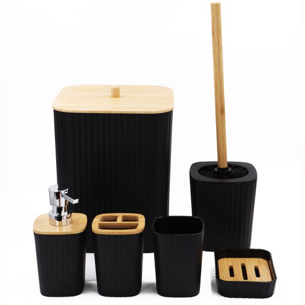 Ensemble De Salle De Bain 6 Pièces En Bamboo Ensemble De Salle De Bain 6 Pièces En Bamboo