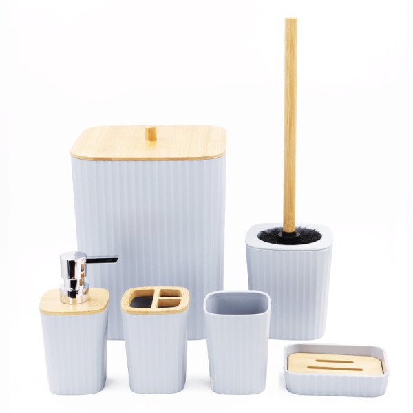 Ensemble De Salle De Bain 6 Pièces En Bamboo Ensemble De Salle De Bain 6 Pièces En Bamboo