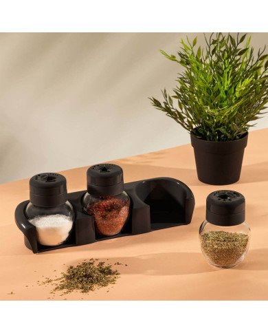 Boites à Épices en Verre 3pcs 210 ml -QLUX Boites à Épices en Verre 3pcs 210 ml -QLUX