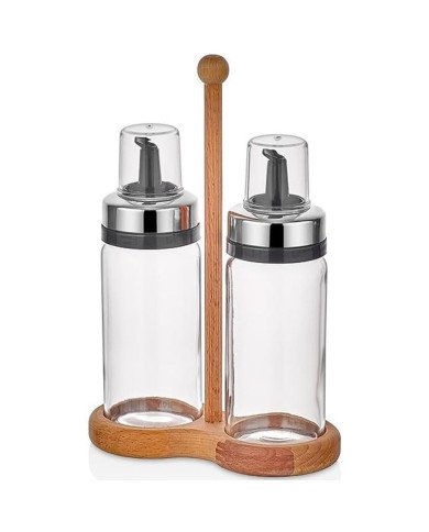 Ensemble Bouteilles à Huile et Vinaigre en Verre 2 x 245ml -QLUX Ensemble Bouteilles à Huile et Vinaigre en Verre 2 x 245ml -QLUX