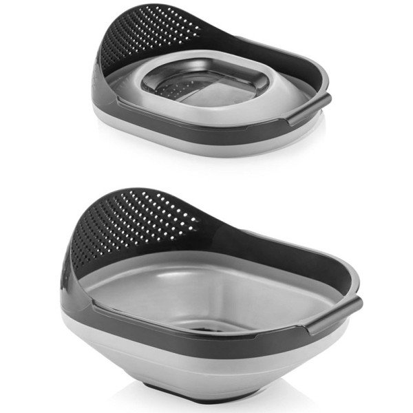 Passoire à Riz Pliable Gris 3 Litres - QLUX Passoire à Riz Pliable Gris 3 Litres - QLUX