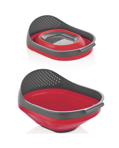 Passoire à Riz Pliable Rouge 3 Litres - QLUX Passoire à Riz Pliable Rouge 3 Litres - QLUX