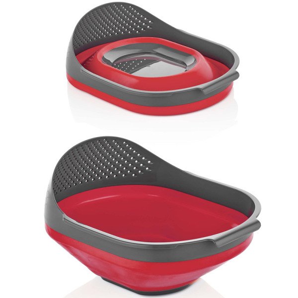 Passoire à Riz Pliable Rouge 3 Litres - QLUX Passoire à Riz Pliable Rouge 3 Litres - QLUX