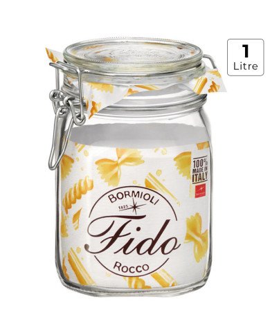 Bocal en Verre avec Fermeture Hermétique 1 Litre Fido - BORMIOLI Bocal en Verre avec Fermeture Hermétique 1 Litre Fido - BORMIOLI