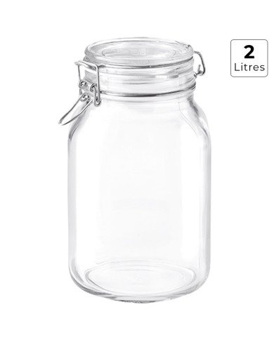 Bocal en Verre avec Fermeture Hermétique 2 Litres Fido - BORMIOLI Bocal en Verre avec Fermeture Hermétique 2 Litres Fido - BORMIOLI