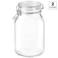 Bocal en Verre avec Fermeture Hermétique 2 Litres Fido - BORMIOLI