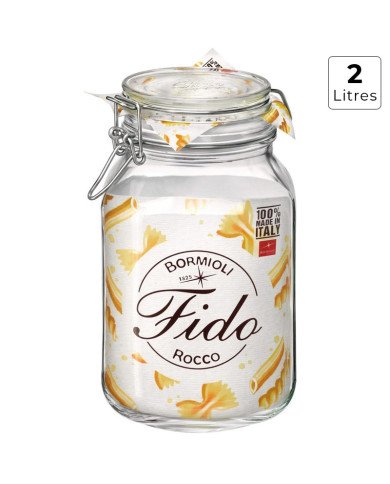 Bocal en Verre avec Fermeture Hermétique 2 Litres Fido - BORMIOLI Bocal en Verre avec Fermeture Hermétique 2 Litres Fido - BORMIOLI