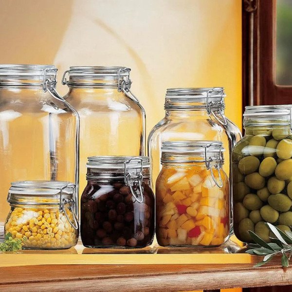 Bocal en Verre avec Fermeture Hermétique 4 Litres Fido - BORMIOLI Bocal en Verre avec Fermeture Hermétique 4 Litres Fido - BORMIOLI