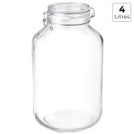 Bocal en Verre avec Fermeture Hermétique 4 Litres Fido - BORMIOLI Bocal en Verre avec Fermeture Hermétique 4 Litres Fido - BORMIOLI