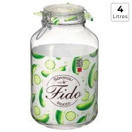 Bocal en Verre avec Fermeture Hermétique 4 Litres Fido - BORMIOLI Bocal en Verre avec Fermeture Hermétique 4 Litres Fido - BORMIOLI
