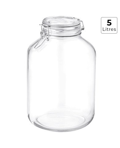 Bocal en Verre avec Fermeture Hermétique 5 Litres Fido - BORMIOLI Bocal en Verre avec Fermeture Hermétique 5 Litres Fido - BORMIOLI