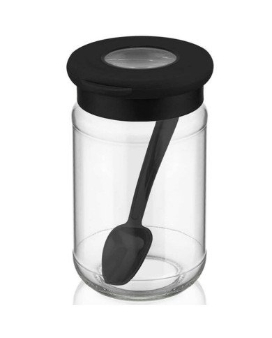 Pot à Épices en Verre avec cuillère 380cc -QLUX Pot à Épices en Verre avec cuillère 380cc -QLUX