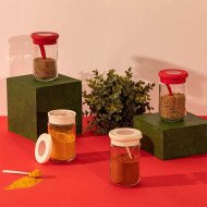 Pot à Épices en Verre avec cuillère 380cc -QLUX