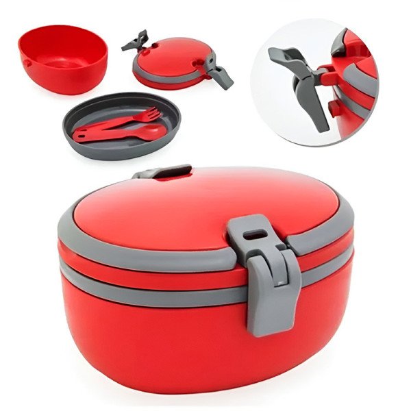 Boite à Lunch Joy Rouge 1,1 Litre - QLUX Boite à Lunch Joy Rouge 1,1 Litre - QLUX