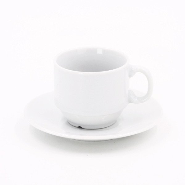 Coffret de 6 Tasses avec Sous Tasses à Café en  Céramique - CASADECO Coffret de 6 Tasses avec Sous Tasses à Café en  Céramique - CASADECO