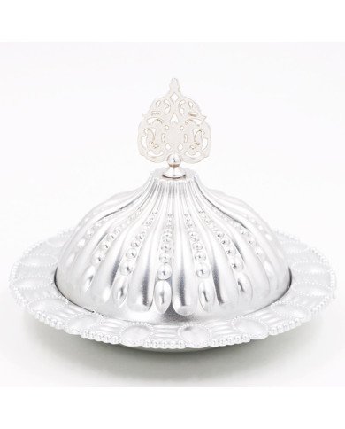 Bonbonnière Avec Couvercle En Plastique Argent Bonbonnière Avec Couvercle En Plastique Argent