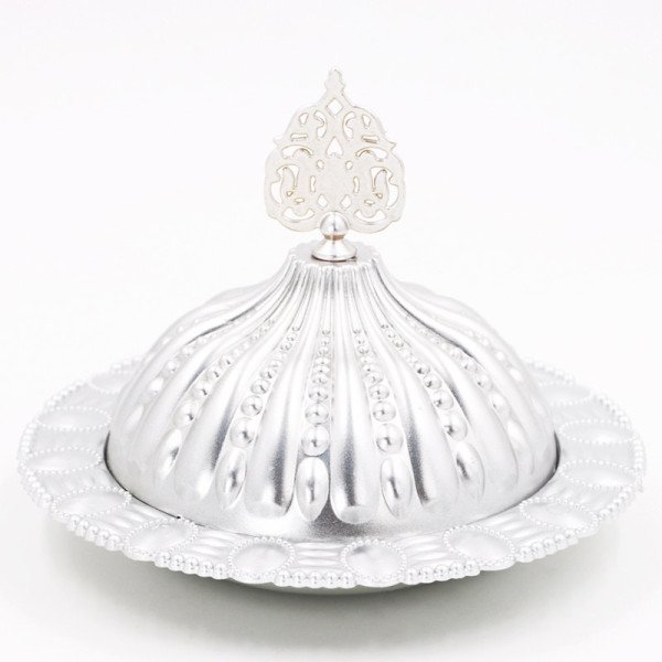 Bonbonnière Avec Couvercle En Plastique Argent
