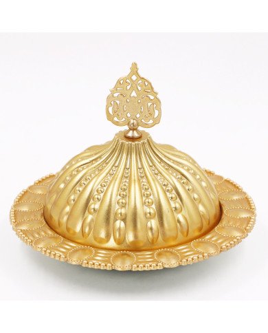 Bonbonnière Avec Couvercle En Plastique Dorée Bonbonnière Avec Couvercle En Plastique Dorée