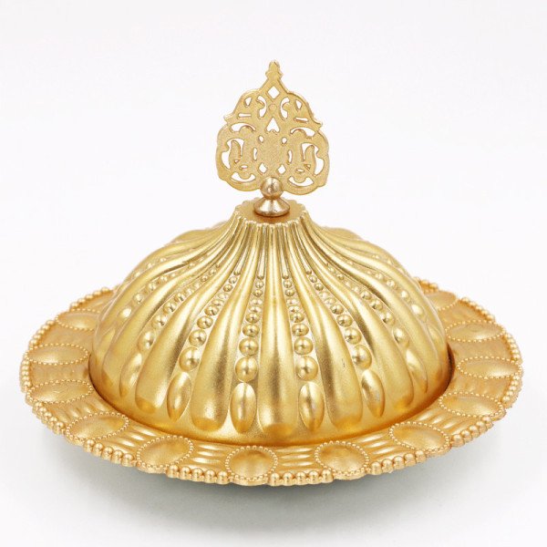 Bonbonnière Avec Couvercle En Plastique Dorée