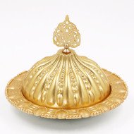 Bonbonnière Avec Couvercle En Plastique Dorée Bonbonnière Avec Couvercle En Plastique Dorée