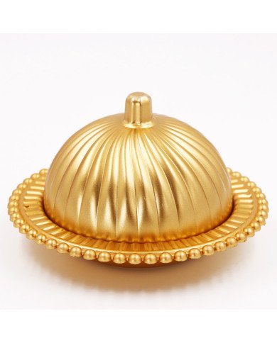 Bonbonnière Avec Couvercle En Plastique Dorée Bonbonnière Avec Couvercle En Plastique Dorée