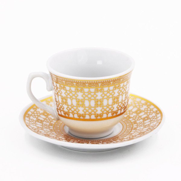 Coffret de 6 Tasses Avec Sous Tasses à Café En Porcelaine Coffret de 6 Tasses Avec Sous Tasses à Café En Porcelaine