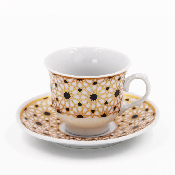 Coffret de 6 Tasses Avec Sous Tasses à Café En Porcelaine Coffret de 6 Tasses Avec Sous Tasses à Café En Porcelaine