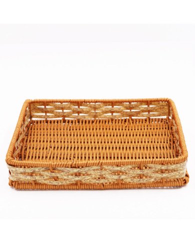 Plateau a Servir Carré En Osier 26cm Plateau a Servir Carré En Osier 26cm